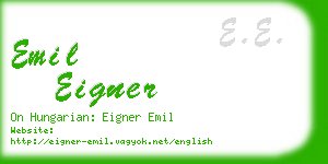 emil eigner business card